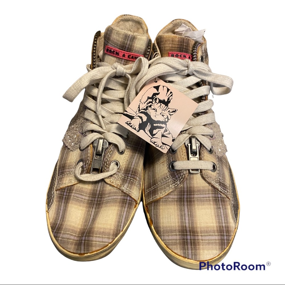 Rick & Candy SZ 8.5 Plaid High Tops
